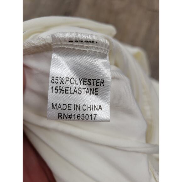 Princess Polly Romina long sleeve top white Bra Clasp Tie Front Crop Size 6 Smal - Picture 6 of 7